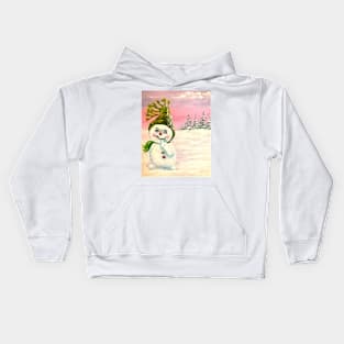 Cute Snowman Kids Hoodie